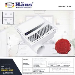 Quạt sưởi nhà tắm Hans HA-R điều khiển từ xa